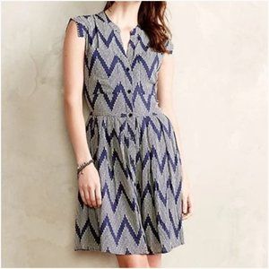 Thylo for Anthropologie ZigZag Print Dress